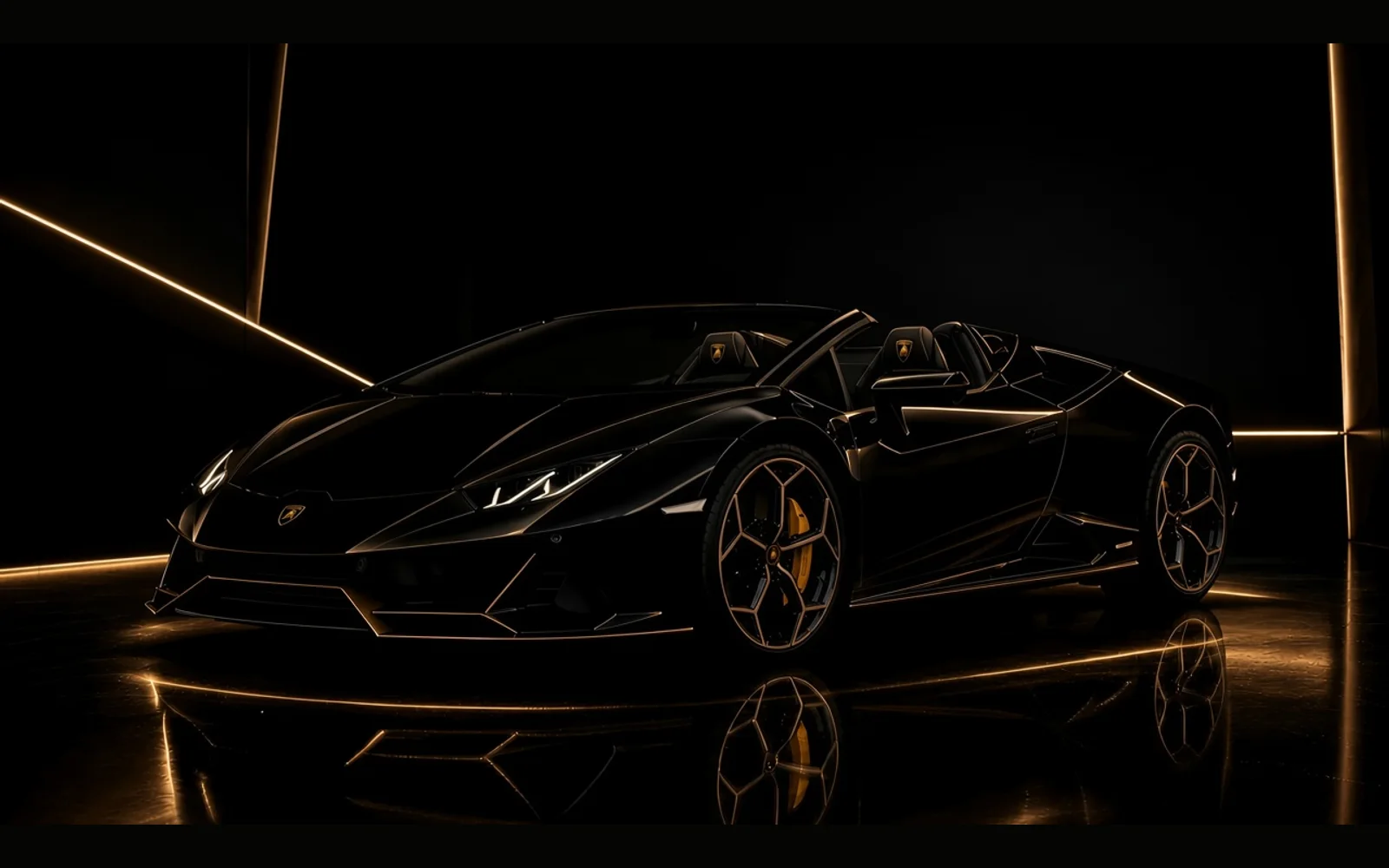 Lamborghini Huracán EVO Spyder Black for rent in Dubai